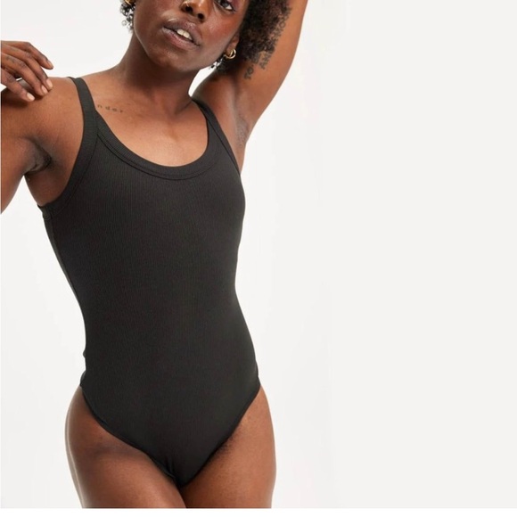 girlfriend collective Tops - Girlfriend collective petal coco scoop ribbed bodysuit large